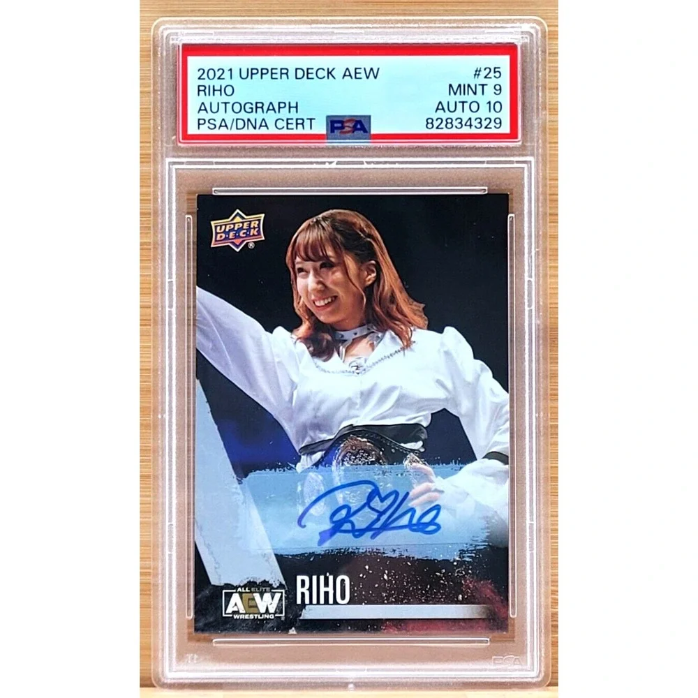 2021 UPPER DECK AEW RIHO AUTO PSA 9 AUTO 10‎